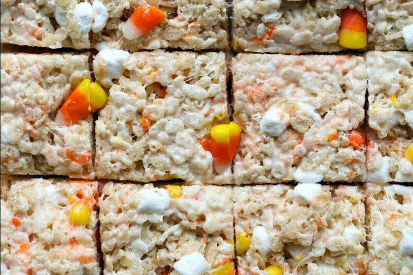 Candy corn Rice Krispie treats